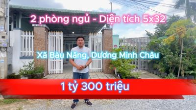 Nhà Bán | Xã Bàu Năng | Dương Minh Châu | Hướng Đông | Giá 1ty3 còn thương lượng | ngang 5 dài 32