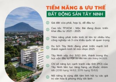 Tiềm năng và ưu thế bất động sản Tây Ninh